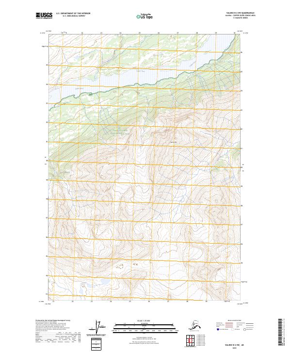 Valdez B-2 SW topographic map thumbnail