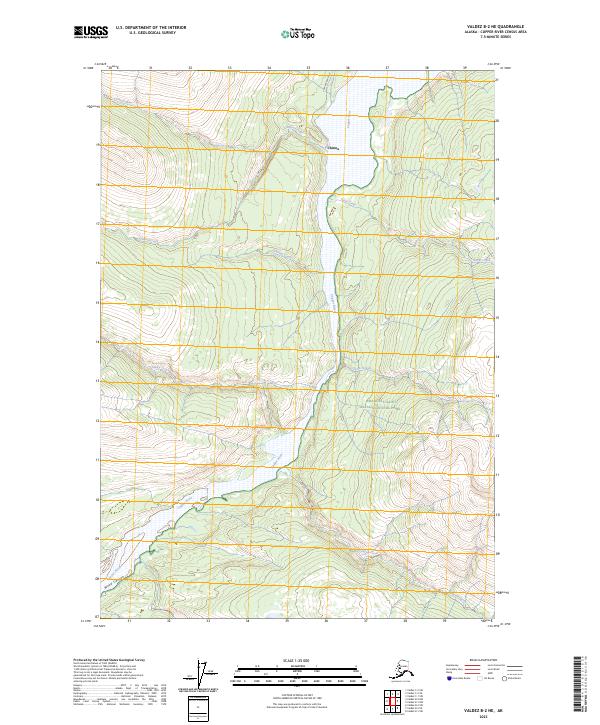 Valdez B-2 NE topographic map thumbnail