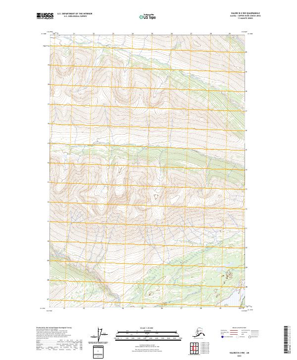 Valdez B-2 NW topographic map thumbnail
