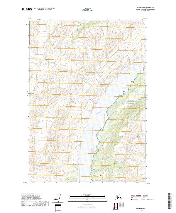 Valdez B-3 SE topographic map thumbnail