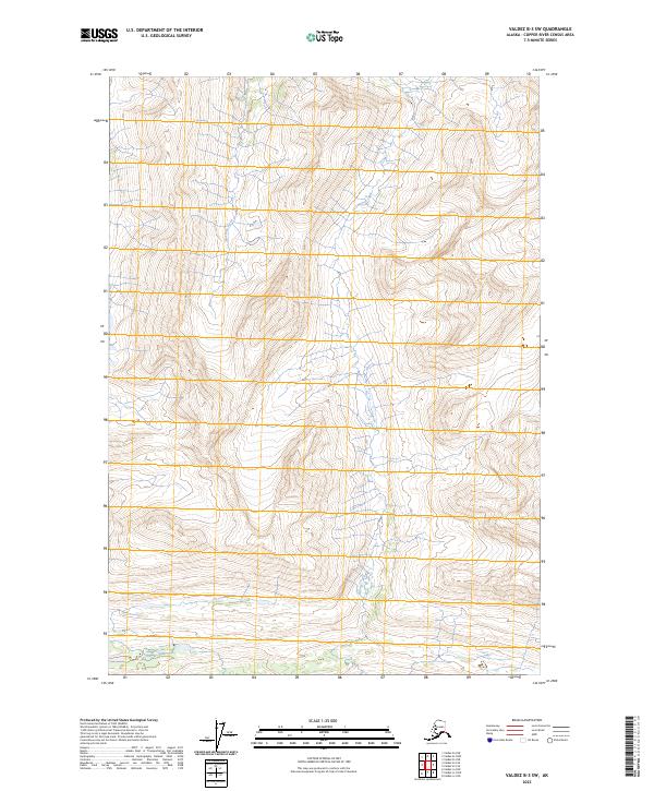 Valdez B-3 SW topographic map thumbnail