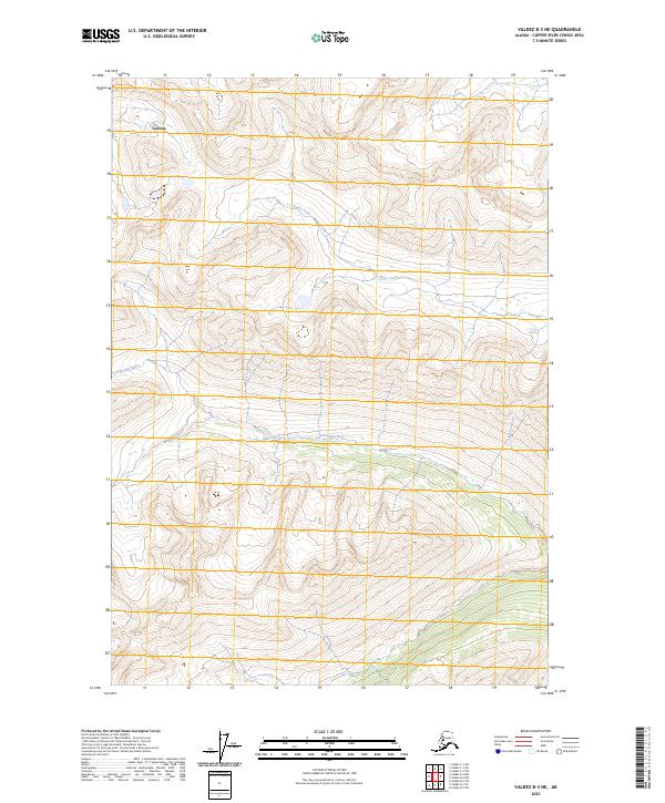 Valdez B-3 NE topographic map thumbnail