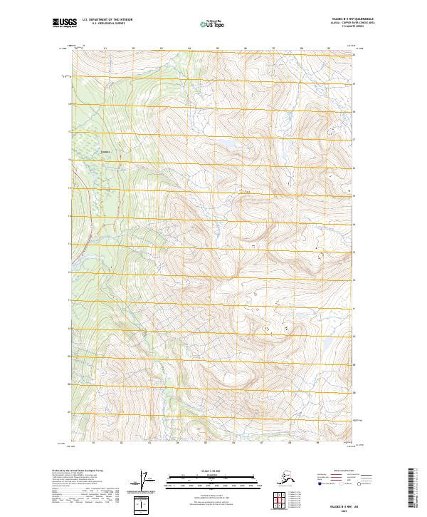 Valdez B-3 NW topographic map thumbnail