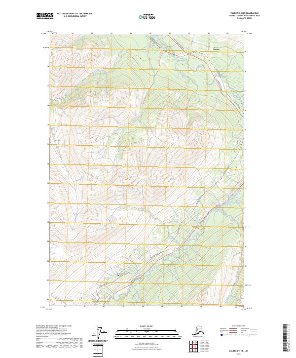 Valdez B-4 NE topographic map thumbnail
