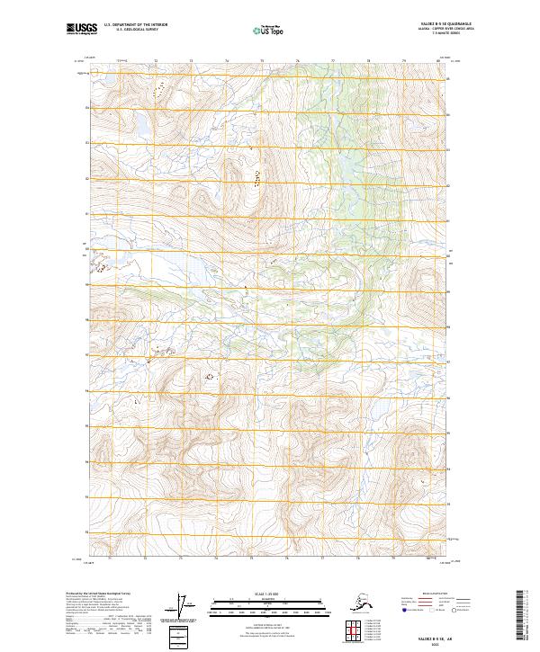 Valdez B-5 SE topographic map thumbnail