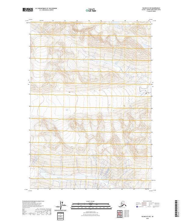 Valdez B-5 SW topographic map thumbnail
