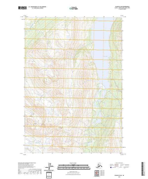 Valdez B-5 NE topographic map thumbnail