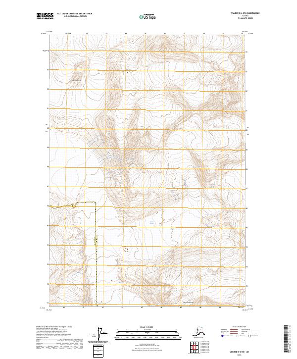 Valdez B-6 SW topographic map thumbnail