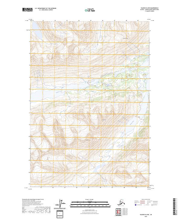 Valdez B-6 NW topographic map thumbnail