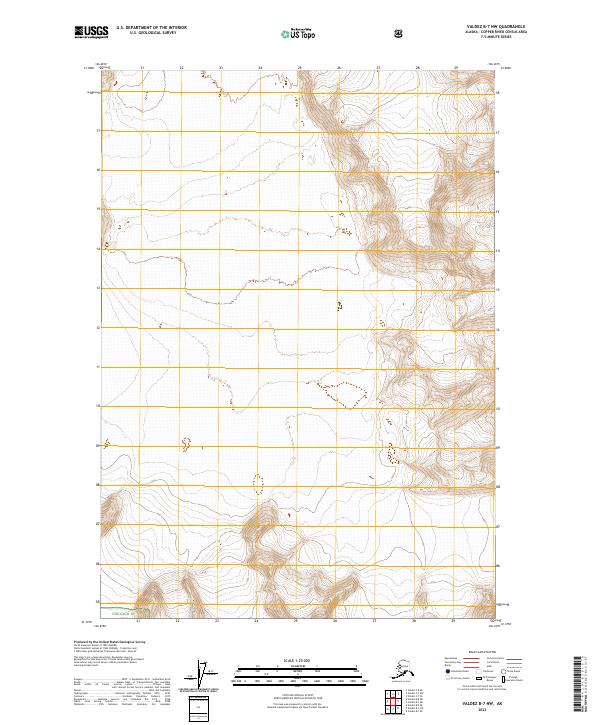 Valdez B-7 NW topographic map thumbnail