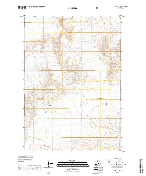 Valdez B-8 SE topographic map thumbnail