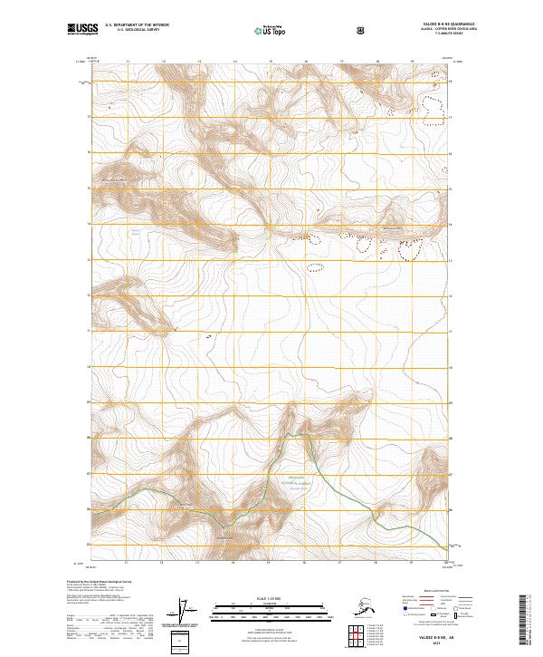Valdez B-8 NE topographic map thumbnail