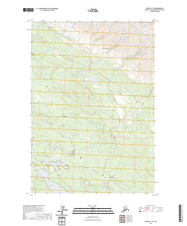 Valdez C-1 SE topographic map thumbnail