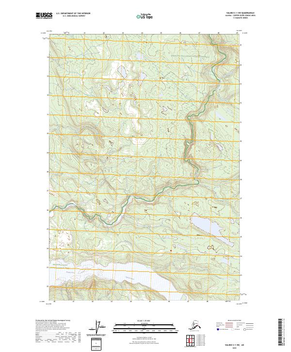 Valdez C-1 SW topographic map thumbnail