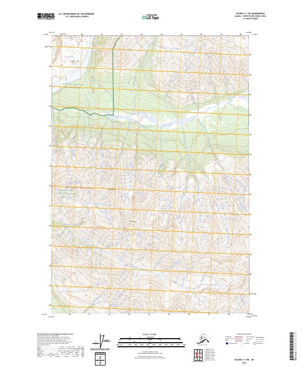 Valdez C-1 NE topographic map thumbnail