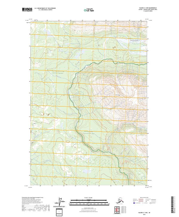 Valdez C-1 NW topographic map thumbnail