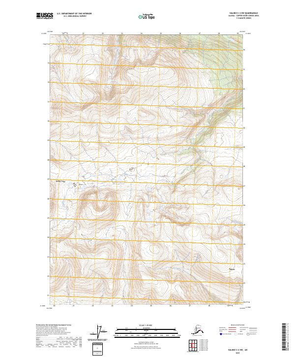 Valdez C-2 SW topographic map thumbnail