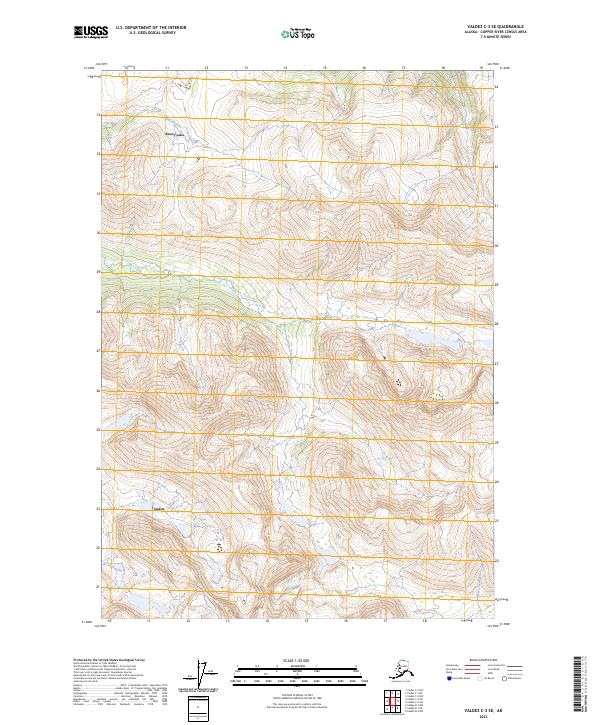 Valdez C-3 SE topographic map thumbnail