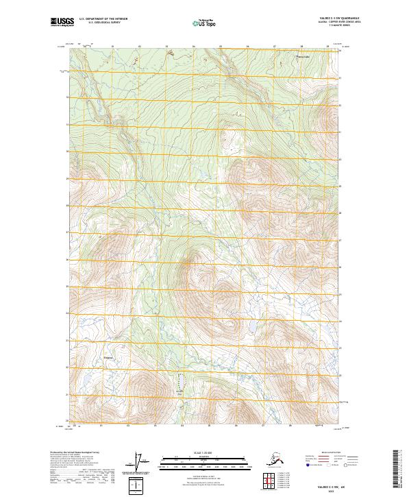 Valdez C-3 SW topographic map thumbnail
