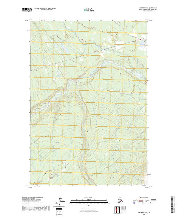 Valdez C-3 NW topographic map thumbnail