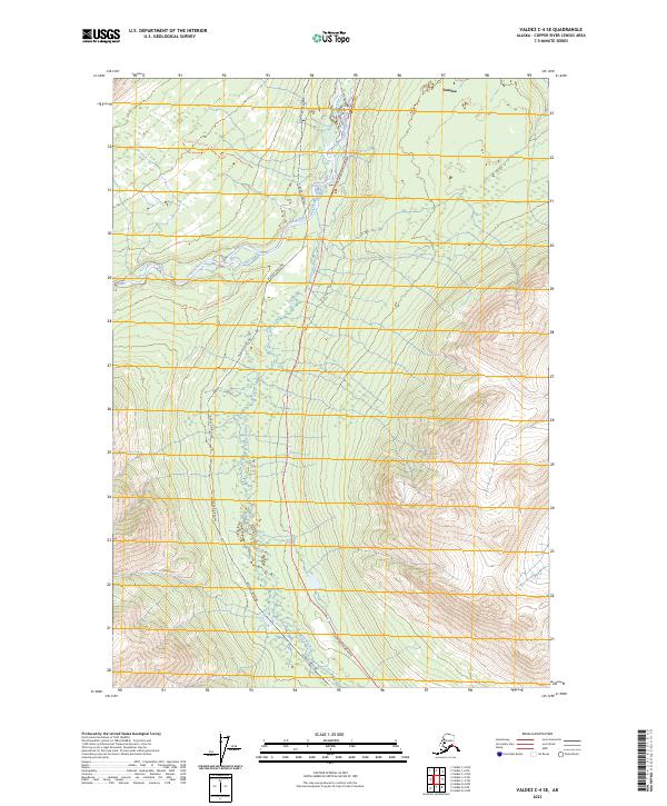 Valdez C-4 SE topographic map thumbnail