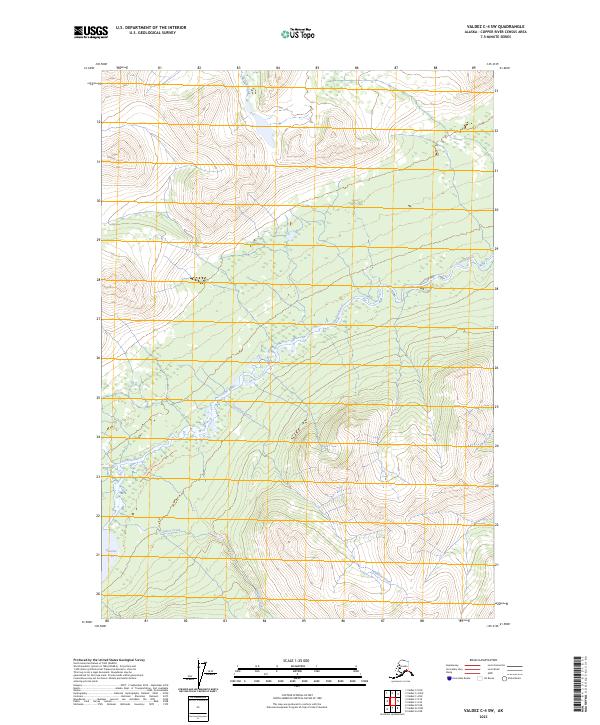 Valdez C-4 SW topographic map thumbnail