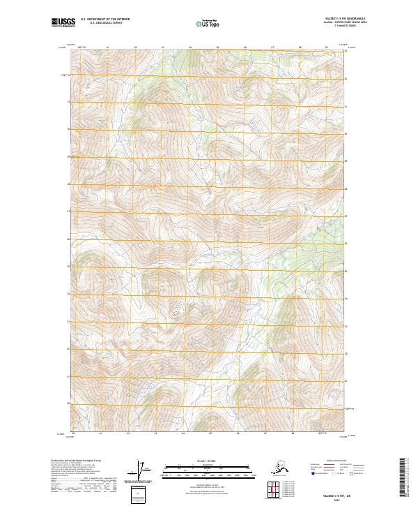 Valdez C-5 SW topographic map thumbnail