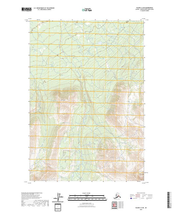 Valdez C-5 NE topographic map thumbnail