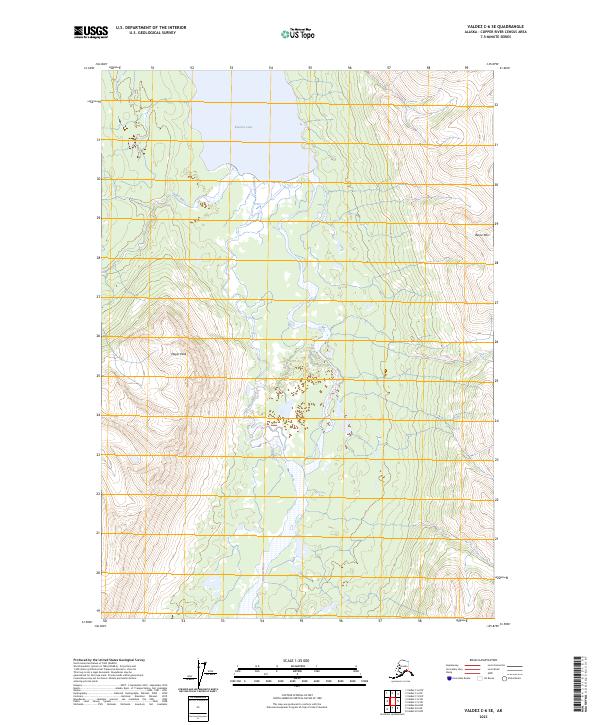 Valdez C-6 SE topographic map thumbnail