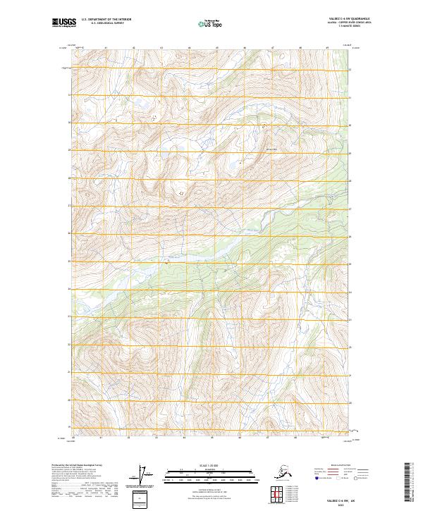 Valdez C-6 SW topographic map thumbnail