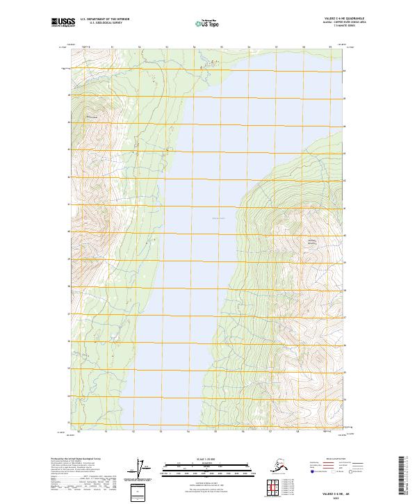Valdez C-6 NE topographic map thumbnail