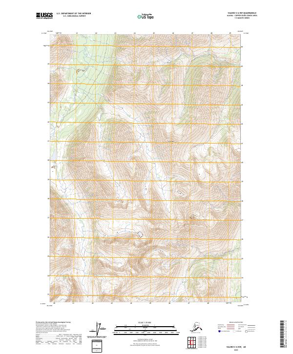Valdez C-6 NW topographic map thumbnail