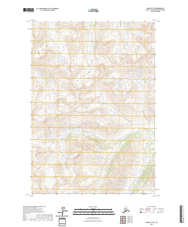 Valdez C-7 SE topographic map thumbnail
