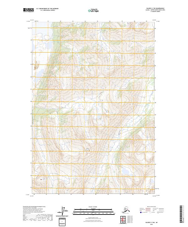 Valdez C-7 NE topographic map thumbnail