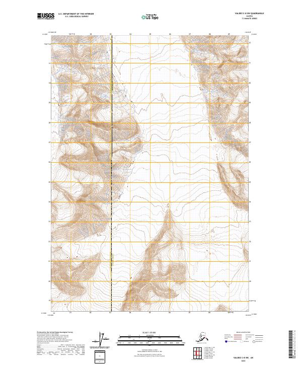 Valdez C-8 SW topographic map thumbnail