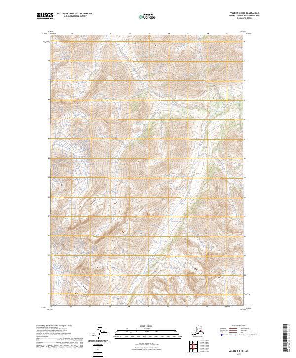 Valdez C-8 NE topographic map thumbnail