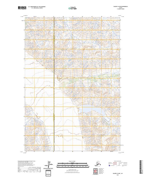Valdez C-8 NW topographic map thumbnail