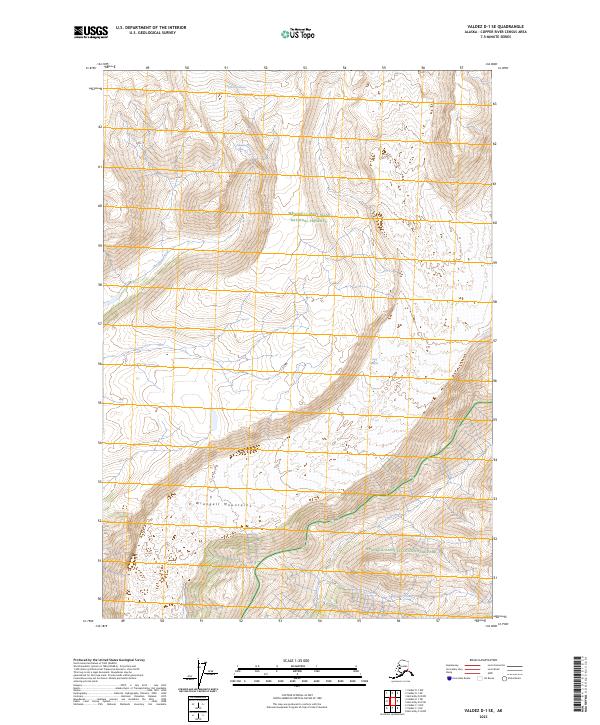 Valdez D-1 SE topographic map thumbnail
