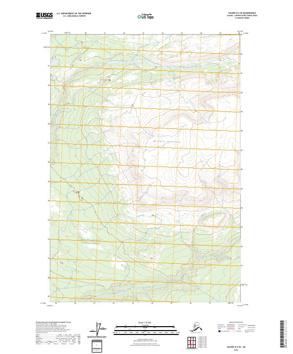 Valdez D-2 SE topographic map thumbnail