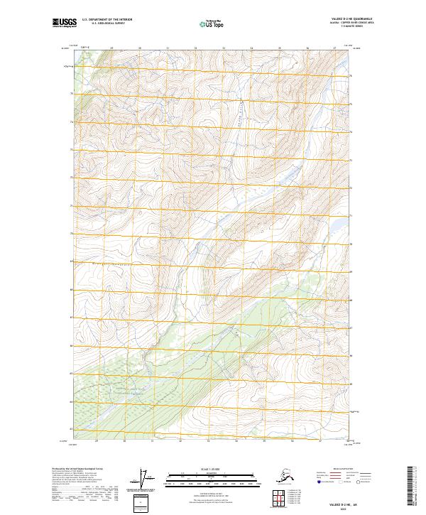 Valdez D-2 NE topographic map thumbnail