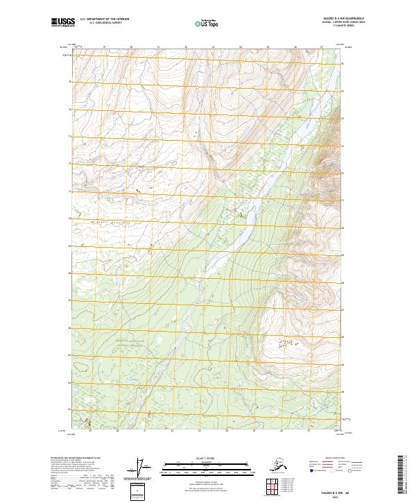 Valdez D-2 NW topographic map thumbnail