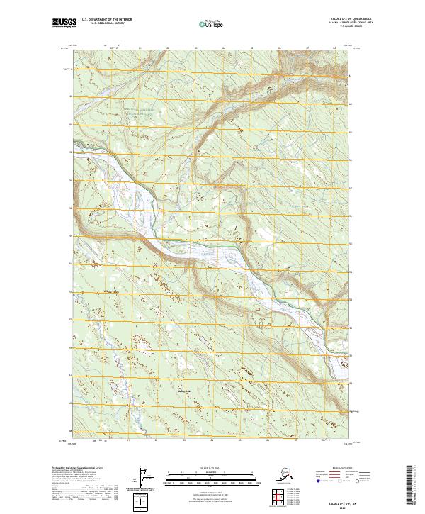 Valdez D-3 SW topographic map thumbnail