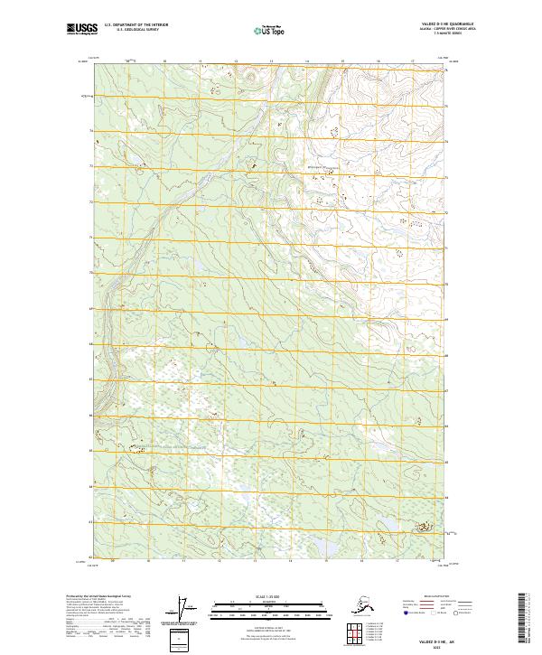 Valdez D-3 NE topographic map thumbnail