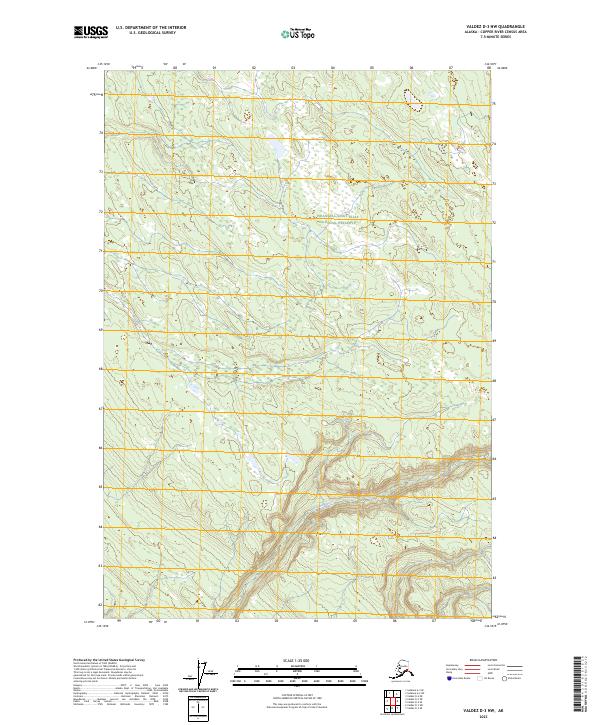 Valdez D-3 NW topographic map thumbnail