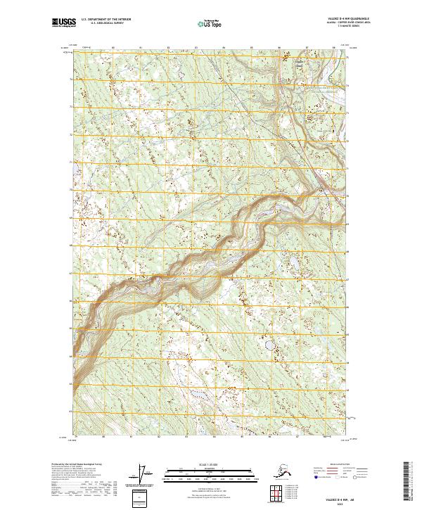 Valdez D-4 NW topographic map thumbnail