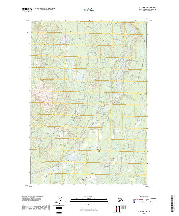 Valdez D-5 SE topographic map thumbnail