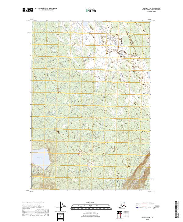 Valdez D-5 NE topographic map thumbnail