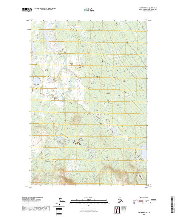 Valdez D-5 NW topographic map thumbnail
