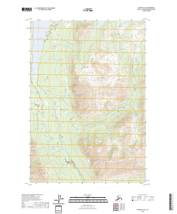 Valdez D-6 SE topographic map thumbnail