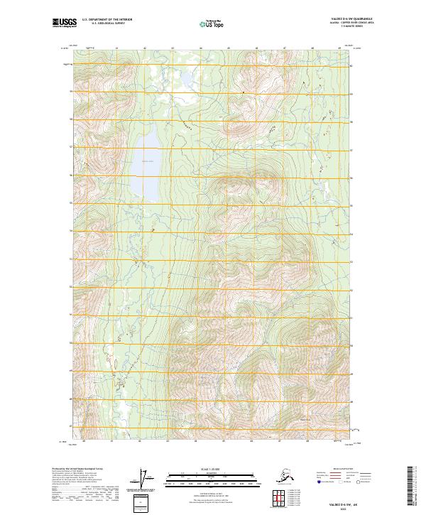Valdez D-6 SW topographic map thumbnail